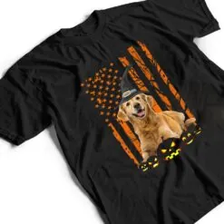Golden Retriever Dog Pumpkin American Flag Witch Halloween T Shirt Golden Retriever Dog Pumpkin American Flag Witch Halloween T Shirt