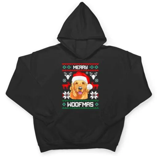 Golden Retriever Merry Woofmas Swea Dog Christmas PJ's T Shirt