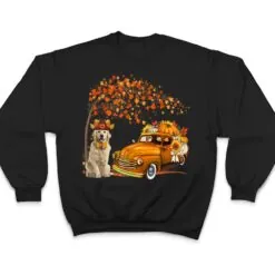 Golden Retriever Wearing Hat Fall Tree Pickup Truck Pumpkins T Shirt Golden Retriever Wearing Hat Fall Tree Pickup Truck Pumpkins T Shirt