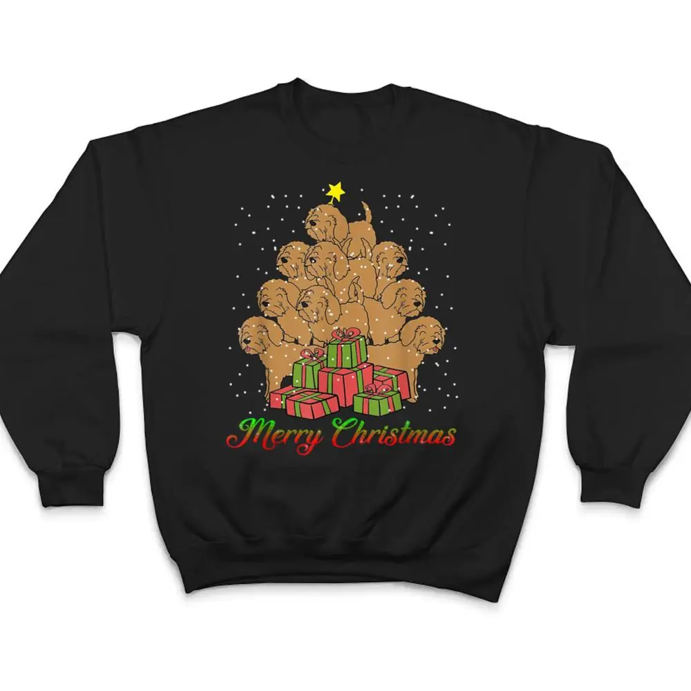 Goldendoodle-Dog-Lover-Matching-Santa-Christmas-Tree-T-Shirt-4 Goldendoodle Dog Lover Matching Santa Christmas Tree T Shirt