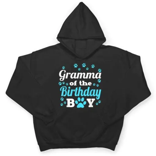 Gramma Of The Birthday Boy Dog Paw Bday Party Celebration T Shirt