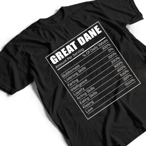 Great Dane Facts Dog Great Dane Lover Great Dane T Shirt