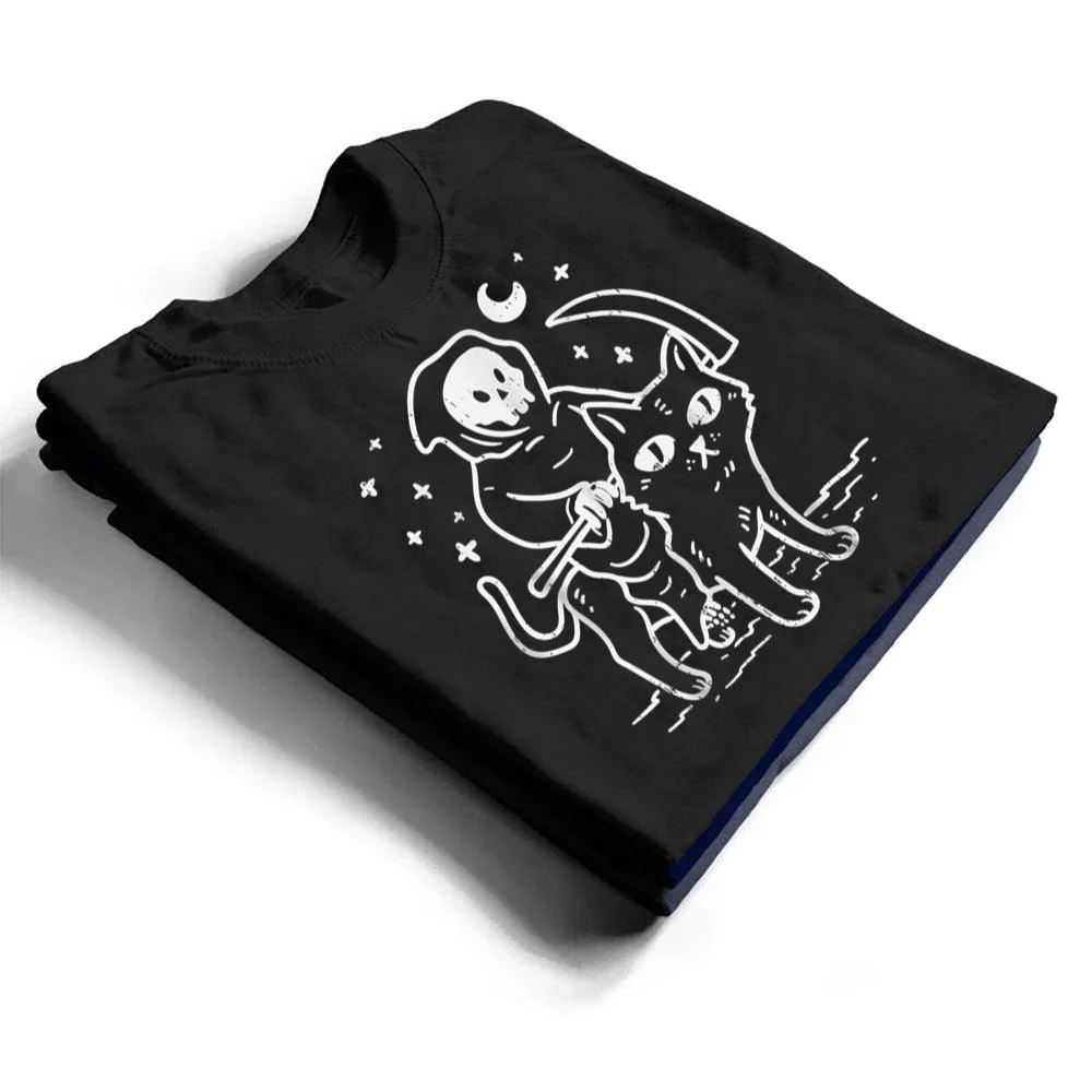 Grim-Reaper-Riding-Cat-Moon-Funny-Death-Halloween-Costume-T-Shirt-1 Grim Reaper Riding Cat Moon Funny Death Halloween Costume T Shirt