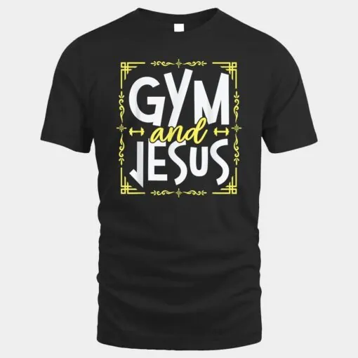 Gym and Jesus Gym Fitness Lifting Weights Body Building