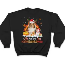 HalloThanksMas Halloween Thanksgiving Christmas Sheepdog Ver 1 T Shirt HalloThanksMas Halloween Thanksgiving Christmas Sheepdog Ver 1 T Shirt