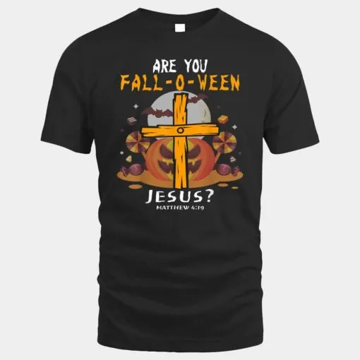 Halloween Are you Fall-o-ween Jesus Faith Cross Pumpkin Fun