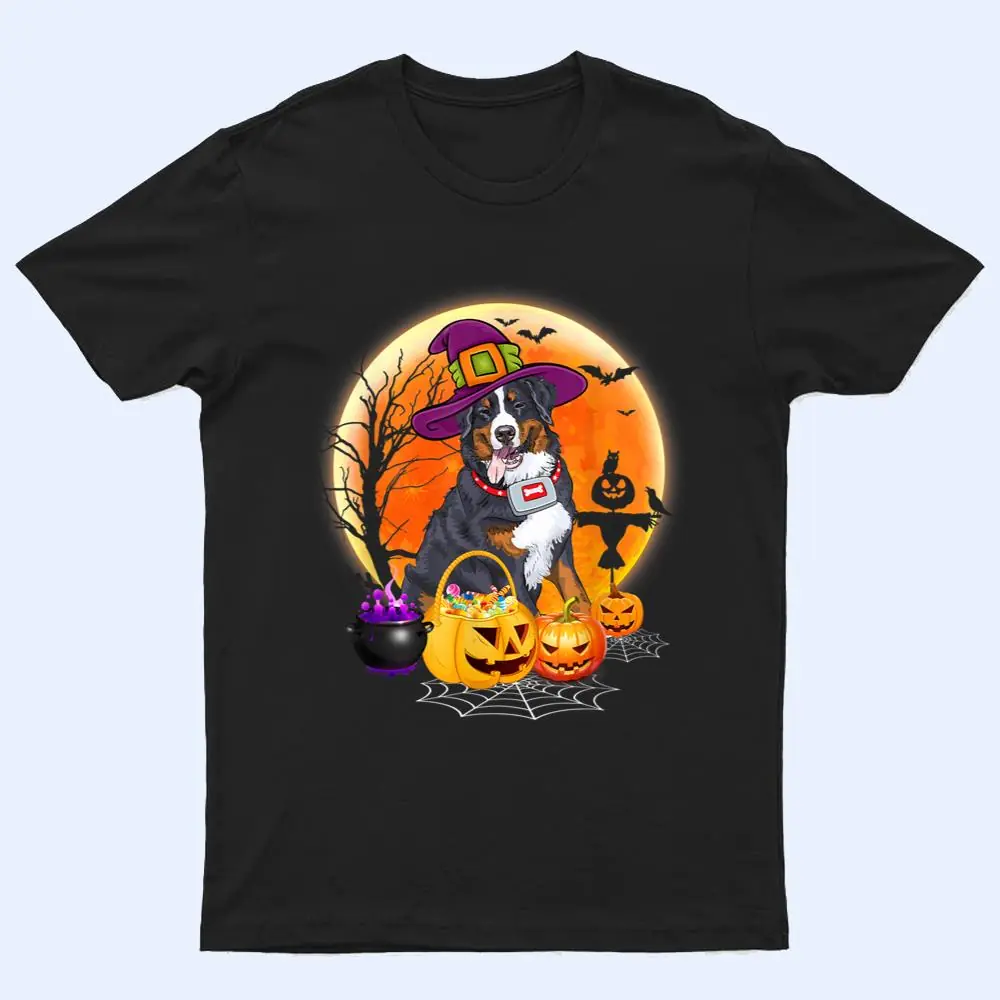 Halloween Australian Shepherd Dog Moon With Pumpkin Funny T Shirt Halloween Australian Shepherd Dog Moon With Pumpkin Funny T Shirt