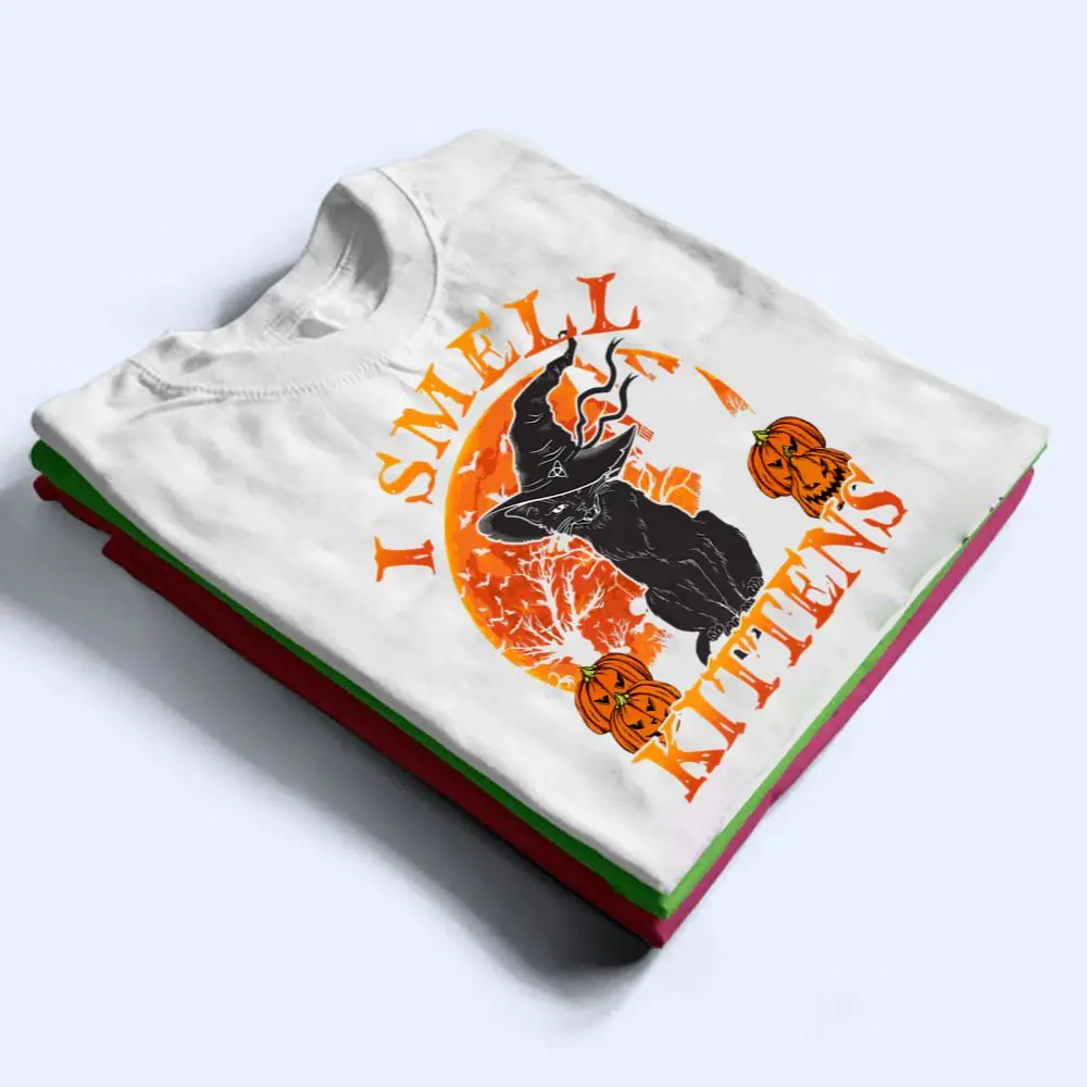 Halloween-Black-Cat-Witch-Hat-I-Smell-Kittens-Lover-Gift-Premium-T-Shirt-1 Halloween Black-Cat Witch Hat I Smell Kittens Lover Gift Premium T Shirt