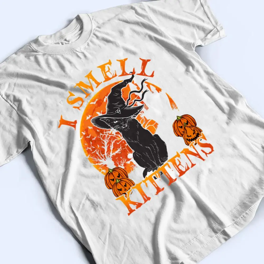 Halloween-Black-Cat-Witch-Hat-I-Smell-Kittens-Lover-Gift-Premium-T-Shirt-2 Halloween Black-Cat Witch Hat I Smell Kittens Lover Gift Premium T Shirt