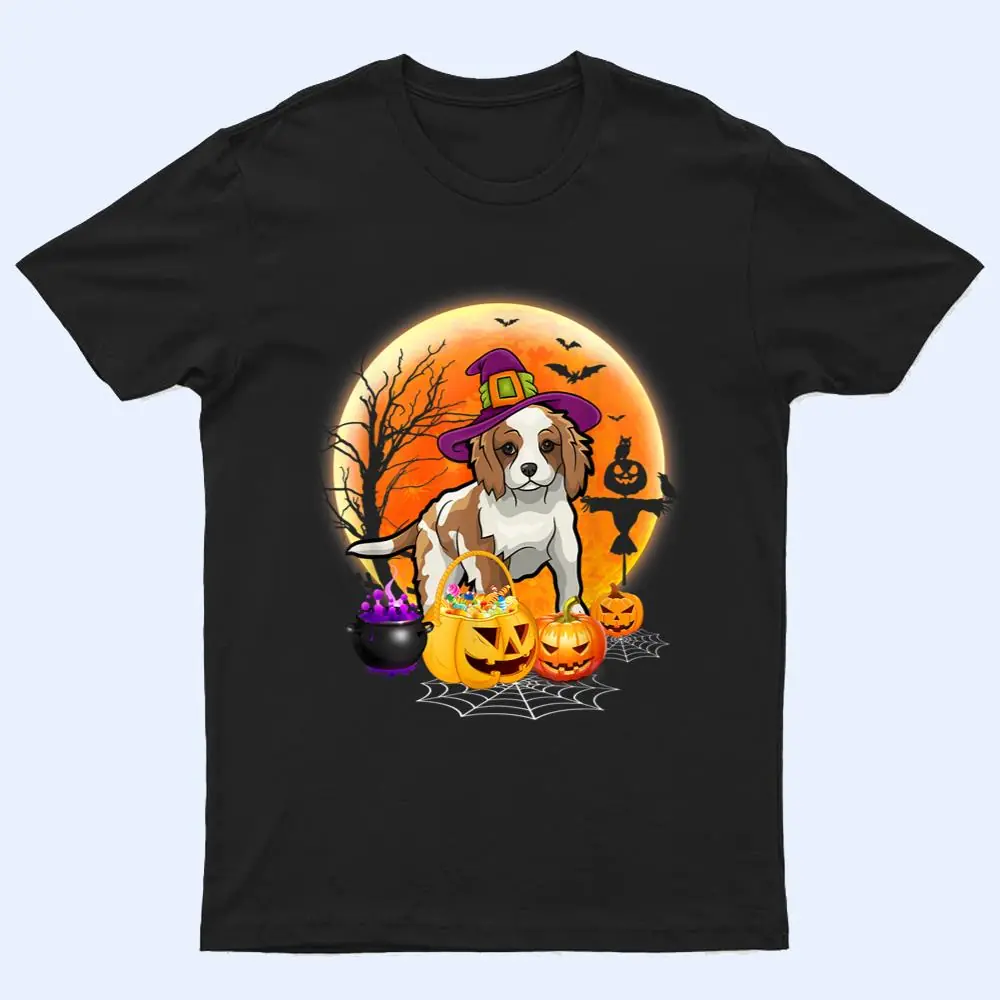 Halloween Brittany Dog Moon With Pumpkin Funny Gifts T Shirt Halloween Brittany Dog Moon With Pumpkin Funny Gifts T Shirt