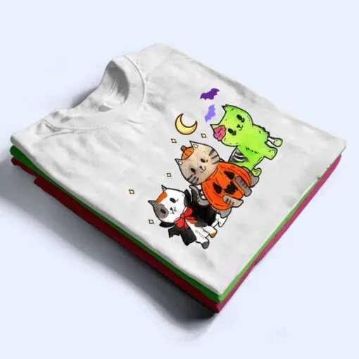 Halloween Cats Anime Cat Kawaii Neko Pumpkin Cat Lover Witch_4 T Shirt