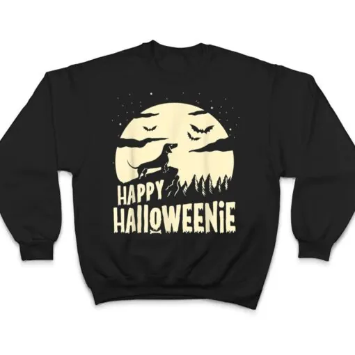 Halloween Dachshund Costume Dog Weiner Dog Moon Halloweenie T Shirt