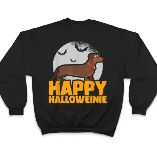 Halloween - Dachshund Humor - Happy Halloweinie T Shirt