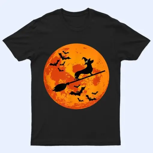 Halloween Dachshund Witch Broom Weenie Wiener Sausage Dog T Shirt