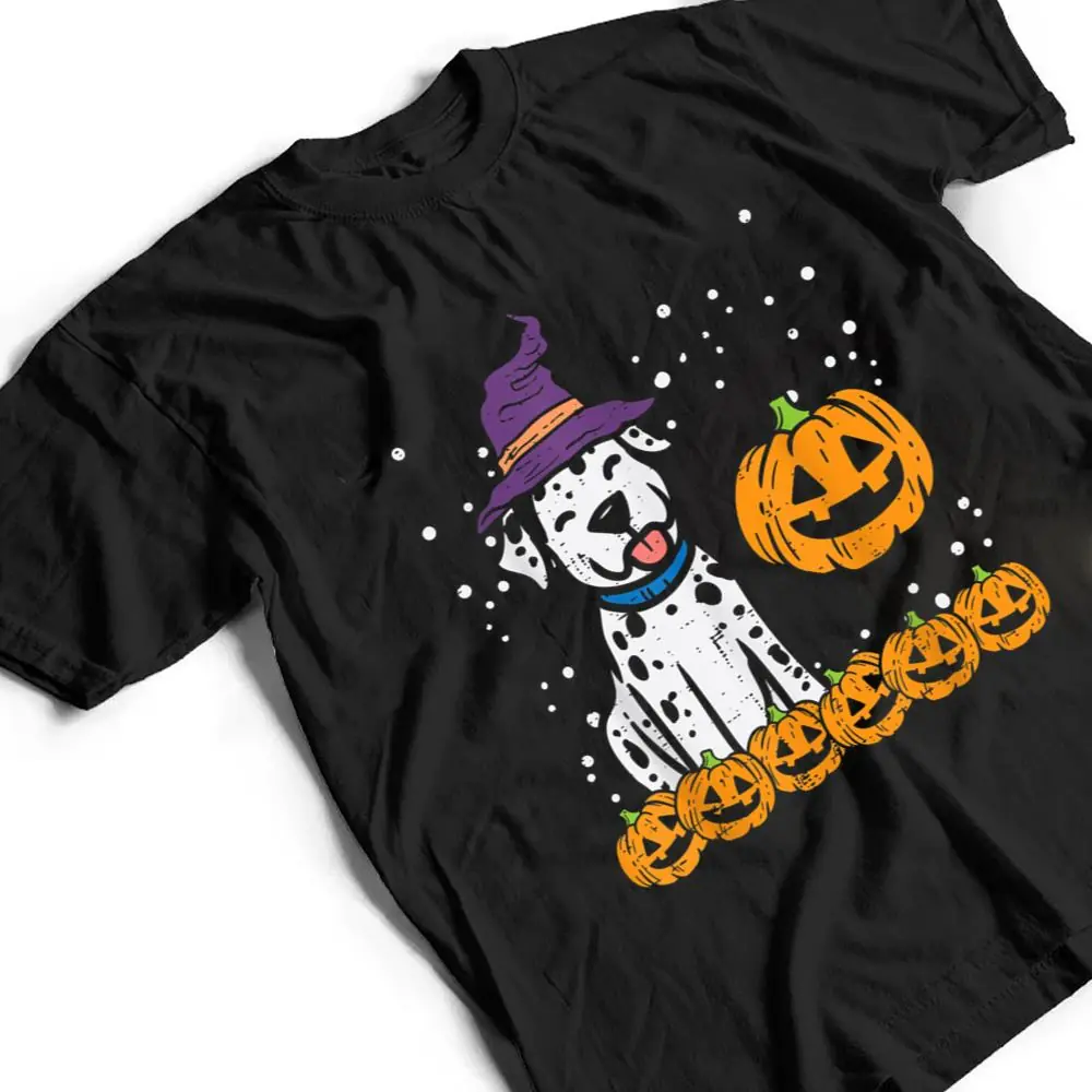 Halloween-Dalmatian-Pumpkin-Cute-Dog-Costume-T-Shirt-2 Halloween Dalmatian Pumpkin Cute Dog Costume T Shirt