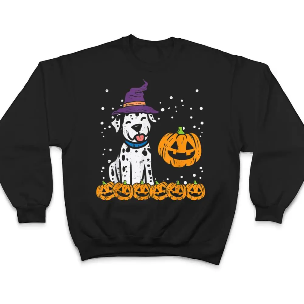 Halloween-Dalmatian-Pumpkin-Cute-Dog-Costume-T-Shirt-4 Halloween Dalmatian Pumpkin Cute Dog Costume T Shirt