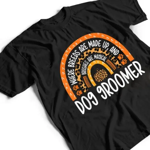 Halloween Dog Groomer Breeds Puppy Stylist Pet Grooming T Shirt