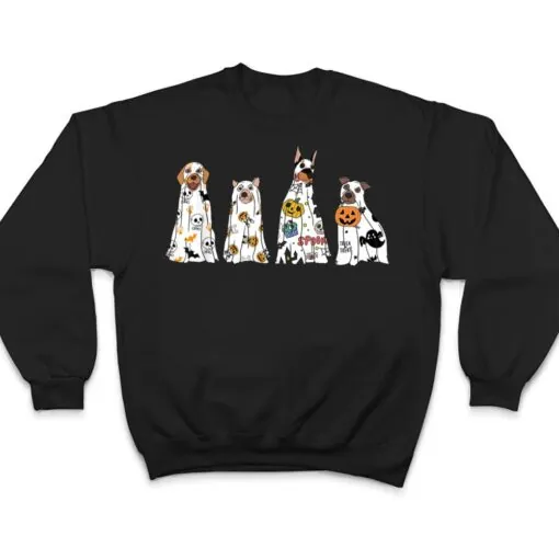 Halloween Dogs in Ghost Costume T Shirt