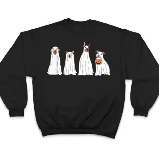 Halloween Ghost Dog Trick Or Treat Halloween Funny Dog Ghost T Shirt