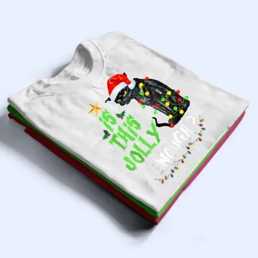 Halloween Is This Jolly Enough Noel Cat Merry Christmas T Shirt