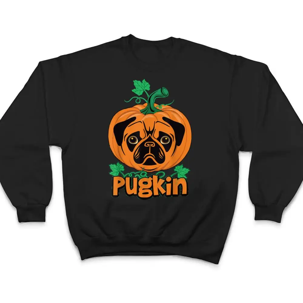Halloween-Pumpkin-Pugkin-Dog-Pug-Pullover-Hoodie-T-Shirt-4 Halloween Pumpkin Pugkin Dog Pug Pullover Hoodie T Shirt