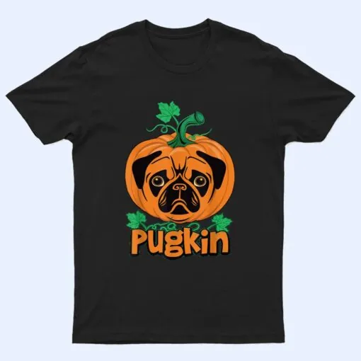 Halloween Pumpkin Pugkin Dog Pug Pullover Hoodie T Shirt