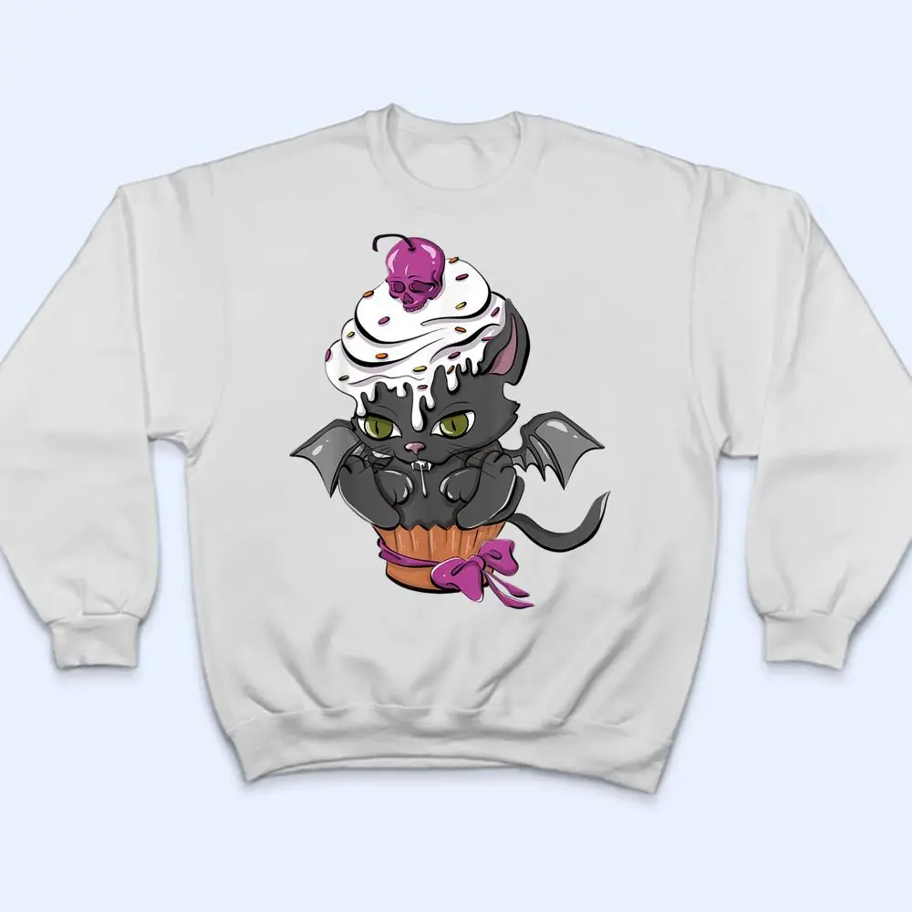 Halloween Scary Vampire Cat Bat Cupcake Halloween Clothing T Shirt