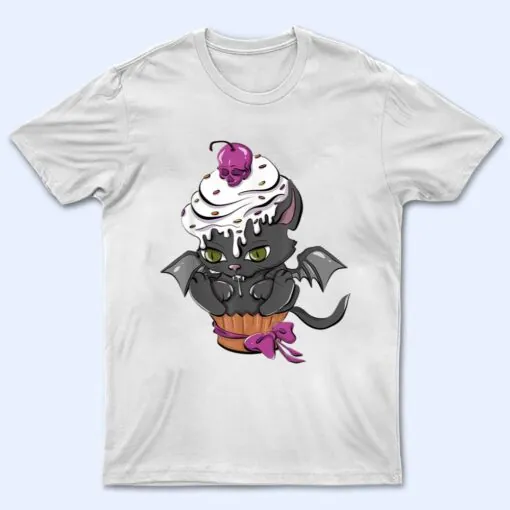 Halloween Scary Vampire Cat Bat Cupcake Halloween Clothing T Shirt