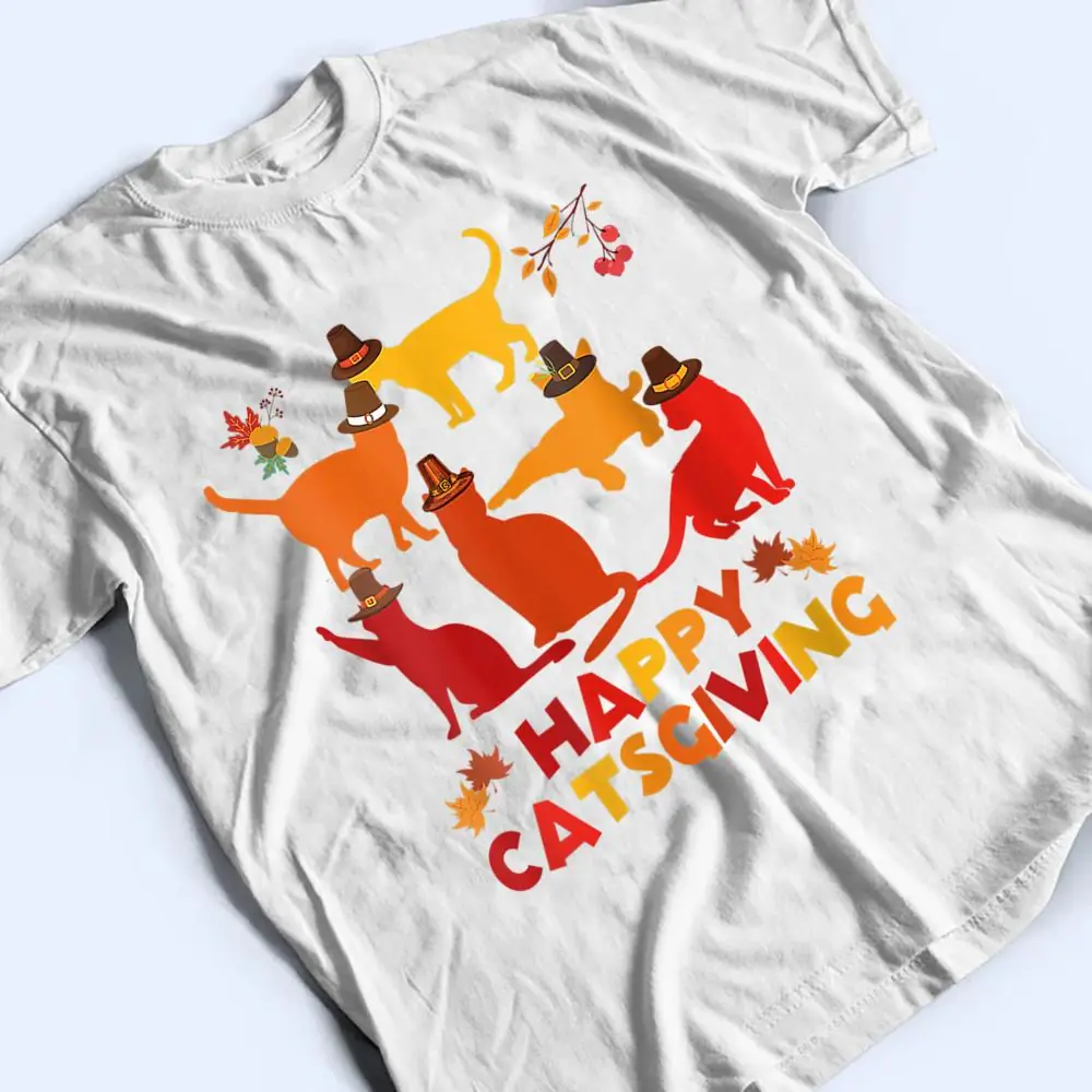Happy-Catsgiving-Thanksgiving-Cats-Lovers-Pilgrim-Hat-T-Shirt-2 Happy Catsgiving Thanksgiving Cats Lovers Pilgrim Hat T Shirt