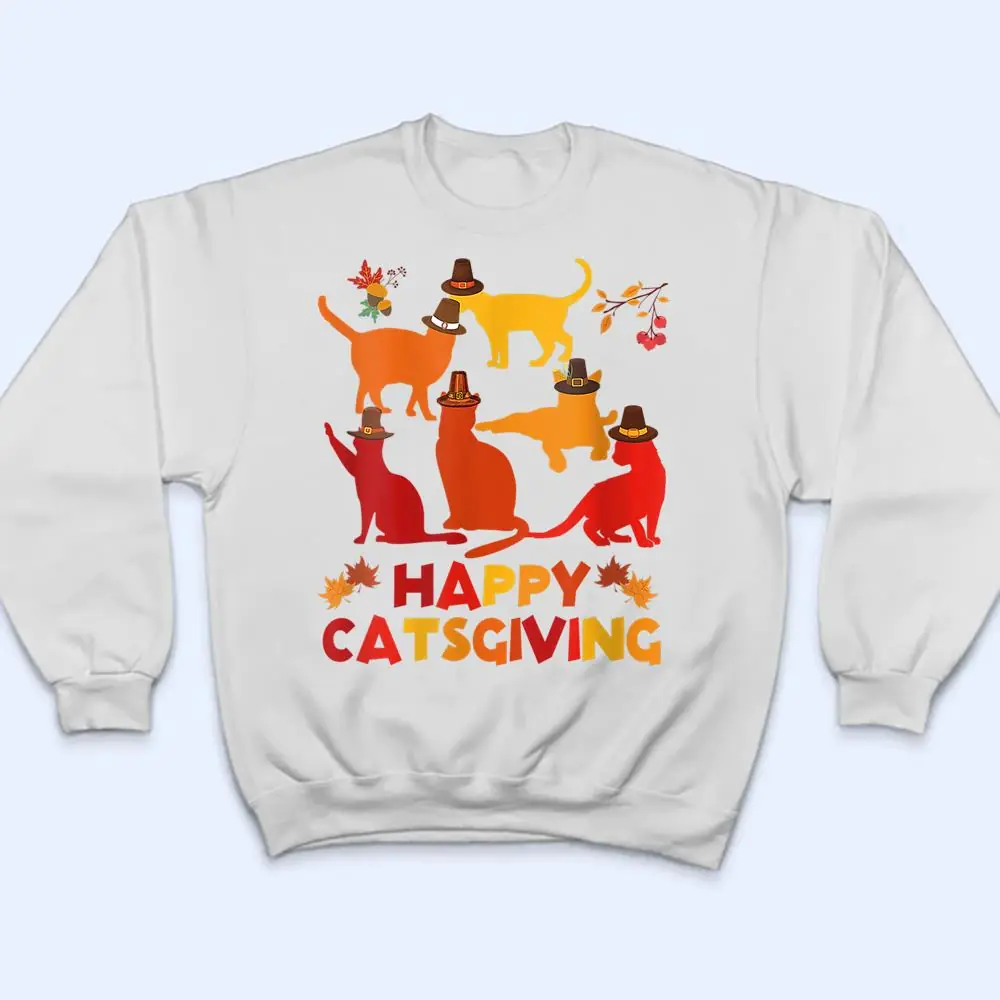Happy-Catsgiving-Thanksgiving-Cats-Lovers-Pilgrim-Hat-T-Shirt-4 Happy Catsgiving Thanksgiving Cats Lovers Pilgrim Hat T Shirt