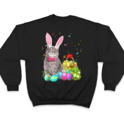 Happy Easter Cute Bunny Cat Eggs Basket Men Women Funny Ver 1 T Shirt Happy Easter Cute Bunny Cat Eggs Basket Men Women Funny Ver 1 T Shirt