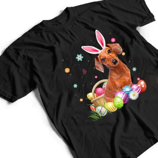 Happy Easter Cute Bunny Dachshund Wearing Bunny Ears Gift T Shirt