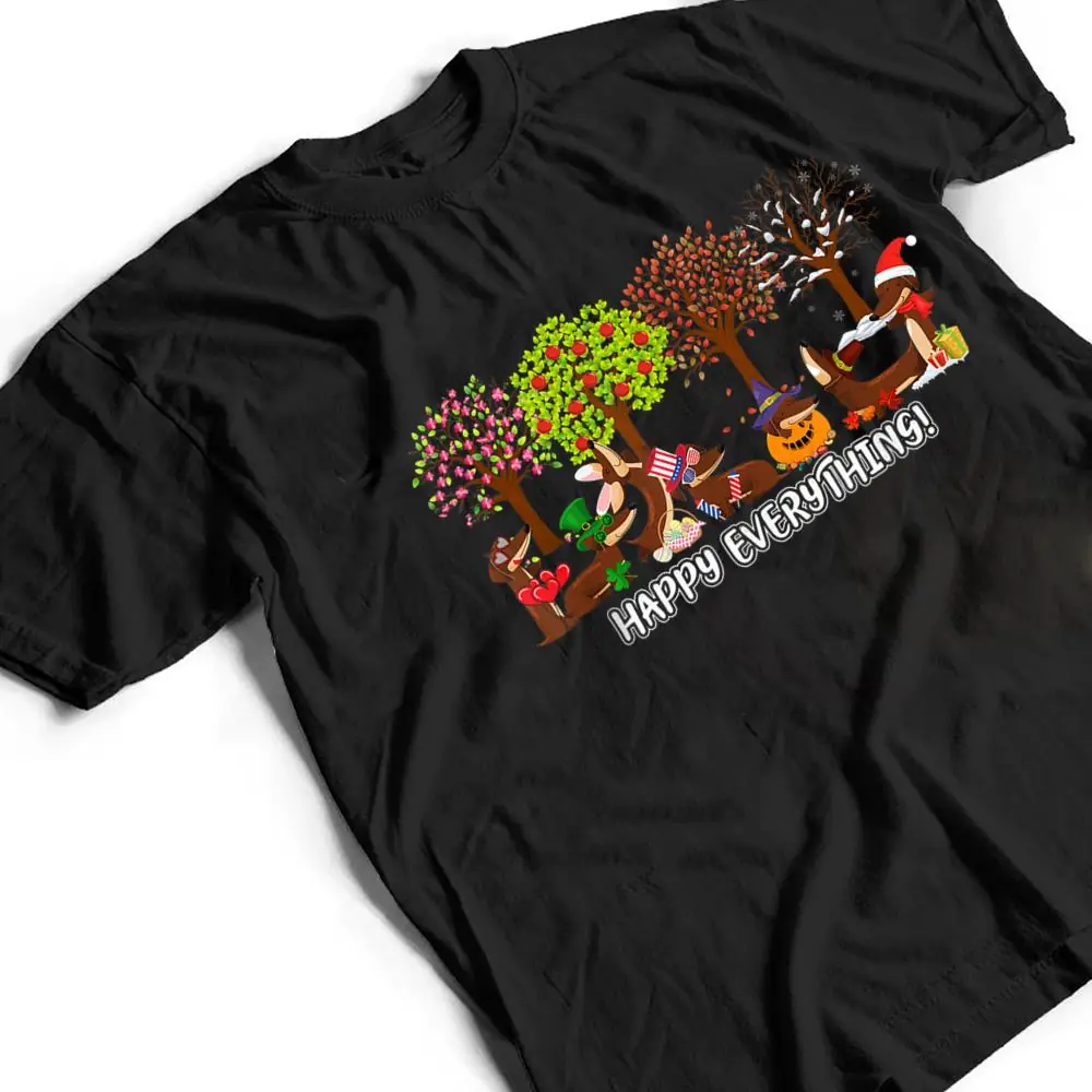 Happy-Everything-Dachshund-Seasons-All-Year-Tree-Dog-Lover-T-Shirt-2 Happy Everything Dachshund Seasons All Year Tree Dog Lover T Shirt