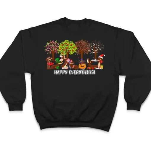 Happy Everything Dachshund Seasons All Year Tree Dog Lover T Shirt