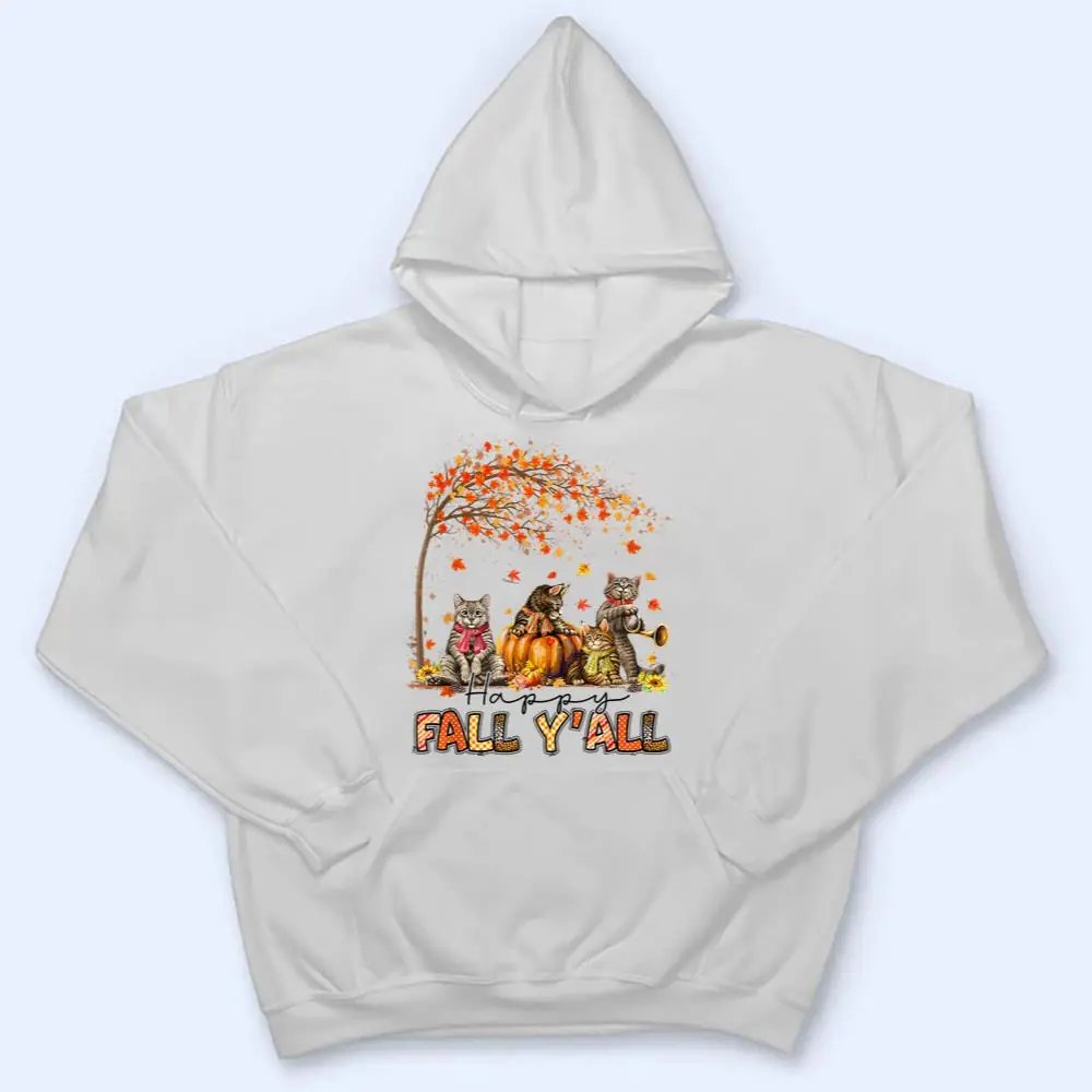 Happy-Fall-Yall-Funny-Cats-Autumn-Lover-Pumpkins-Halloween-T-Shirt-3 Happy Fall Y'all Funny Cats Autumn Lover Pumpkins Halloween T Shirt