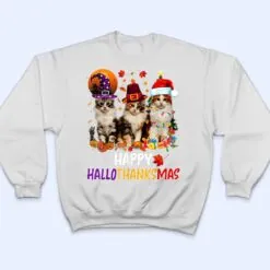 Happy Hallothanksmas Cats Lover Halloween Merry Christmas T Shirt Happy Hallothanksmas Cats Lover Halloween Merry Christmas T Shirt
