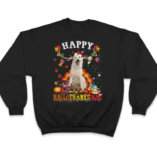 Happy Hallothanksmas Great Pyrenees Dog Halloween T Shirt