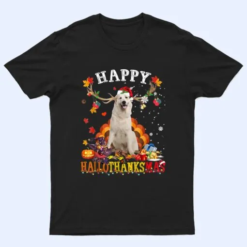 Happy Hallothanksmas Great Pyrenees Dog Halloween T Shirt