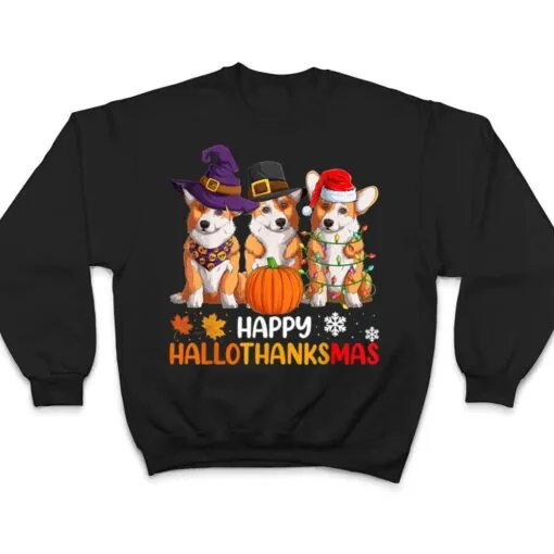 Happy Halloween s, Welsh Corgi Dog Happy Hallothanksmas T Shirt