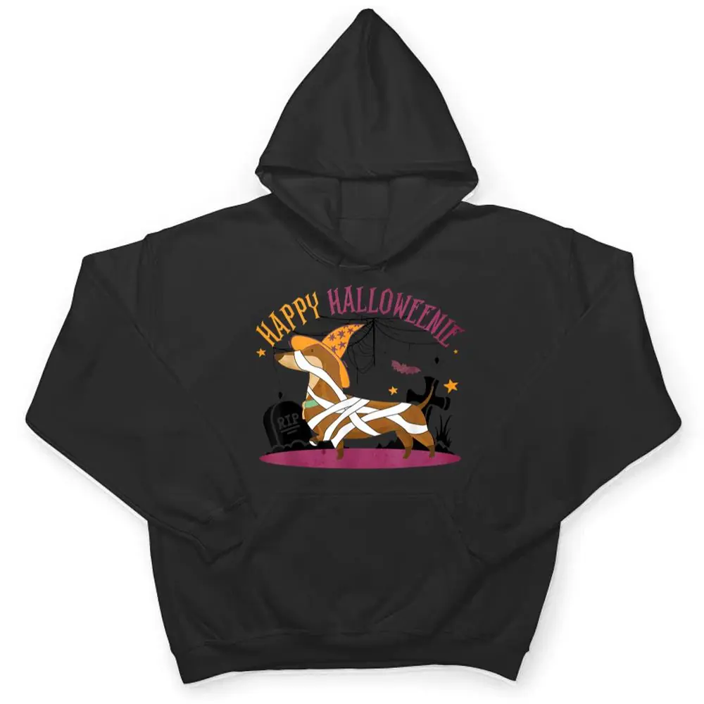 Happy-Halloweenie-Dachshund-Wiener-Dog-Halloween-T-Shirt-3 Happy Halloweenie Dachshund Wiener Dog Halloween T Shirt