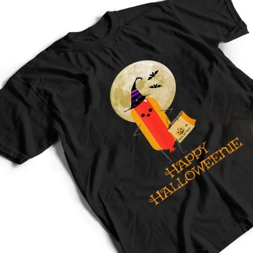 Happy Halloweenie Funny Hot Dog Halloween T Shirt