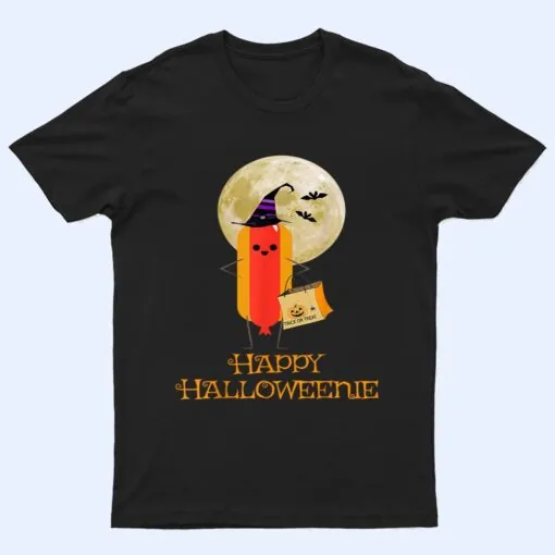 Happy Halloweenie Funny Hot Dog Halloween T Shirt