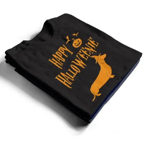 Happy Halloweenie Halloween Dachshund Dog Lover Dad Mom T Shirt