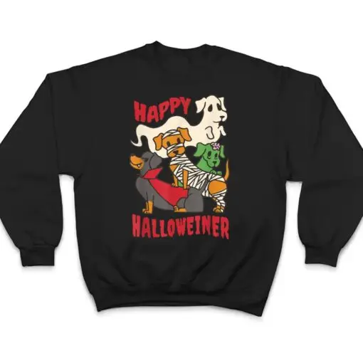 Happy Halloweiner Weiner Dog Funny Halloween Costume T Shirt