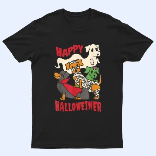 Happy Halloweiner Weiner Dog Funny Halloween Costume T Shirt