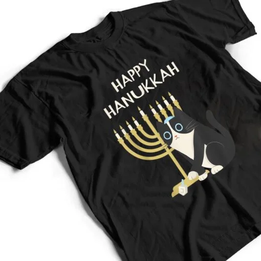 Happy Hanukkah Cat Hanukkah T Shirt