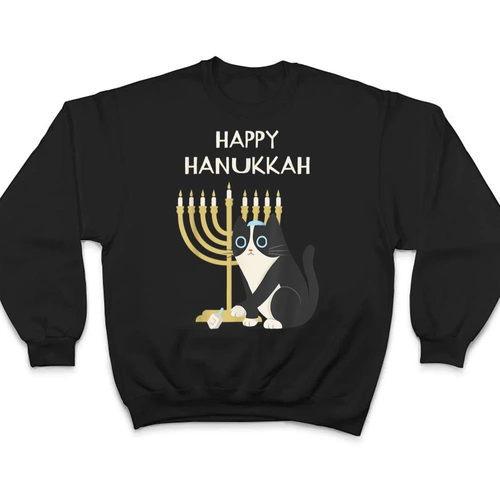 Happy-Hanukkah-Cat-Hanukkah-T-Shirt-4 Happy Hanukkah Cat Hanukkah T Shirt