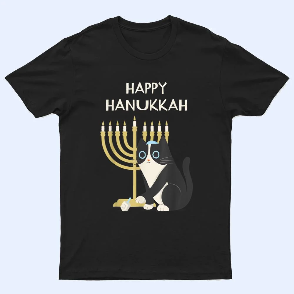 Happy Hanukkah Cat  Hanukkah T Shirt Happy Hanukkah Cat  Hanukkah T Shirt