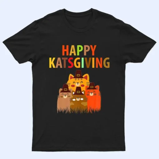 Happy-Katsgiving Thanksgiving-Cats Lovers-Pilgrim Hat Premium T Shirt