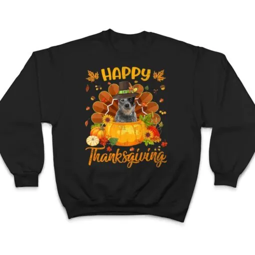 Happy Thanksgiving Australian Cattle Dog Turkey Pumpkin T Shirt